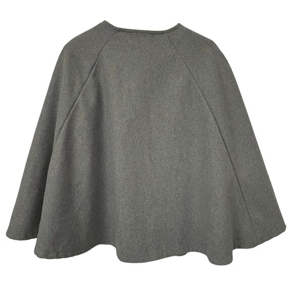 Accessory ST New York Gray Cape Jacket Open Front Swing Coat One Size Minimalist - Picture 3 of 5